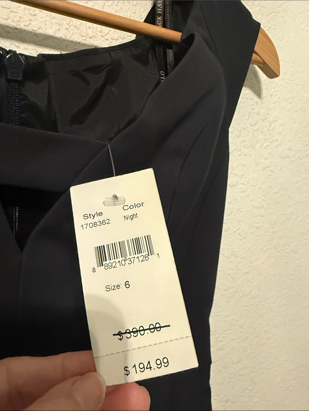 New nwt Perfect Black Halo Riya Off-The-Shoulder Sheath Dress 6 - Picture 7 of 8